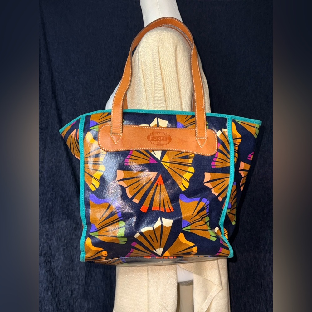 Fossil Vibrant Patterned Tote Bag